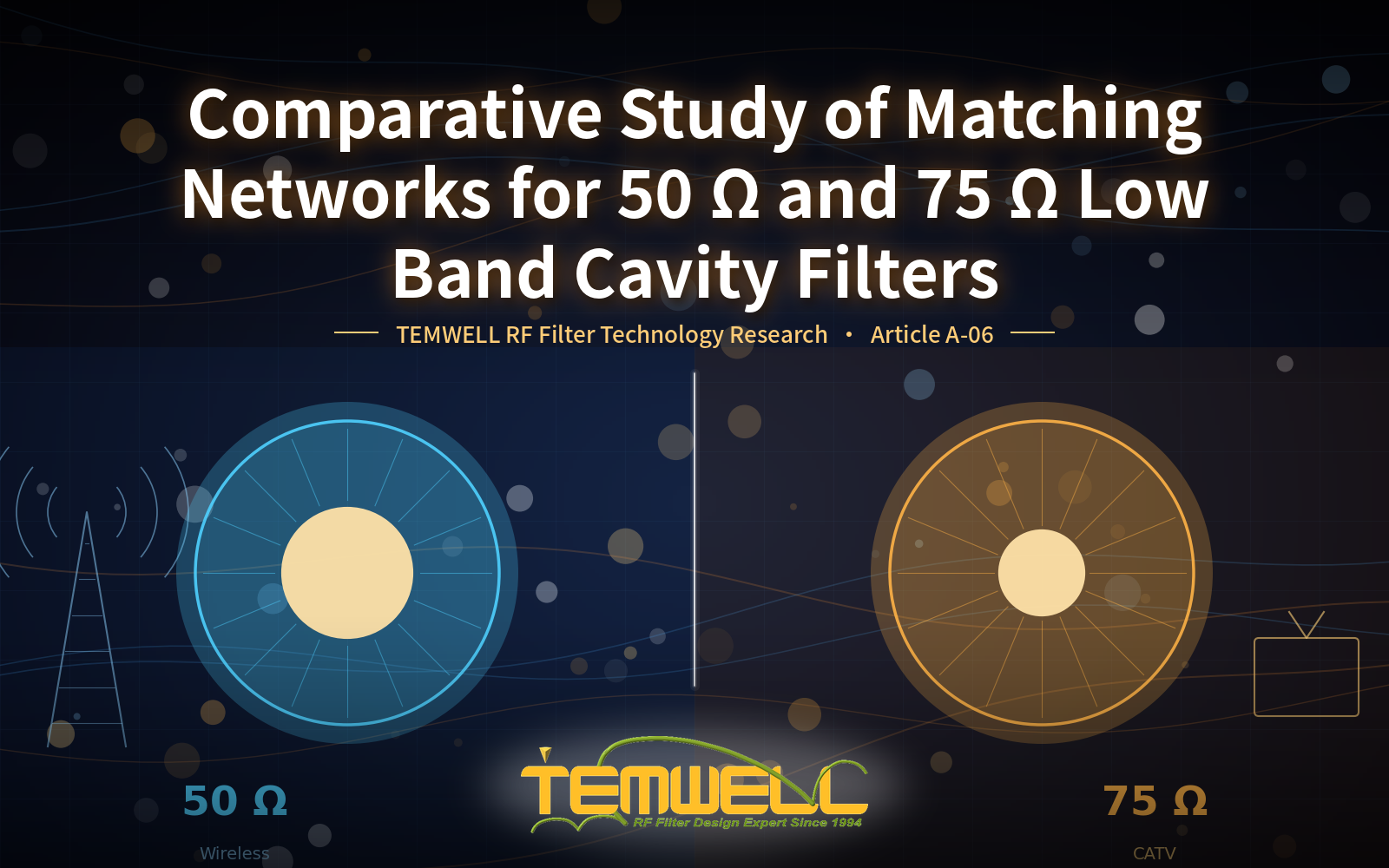 Comparative Study of Matching Networks for 50 Ω and 75 Ω Low Band Cavity Filters