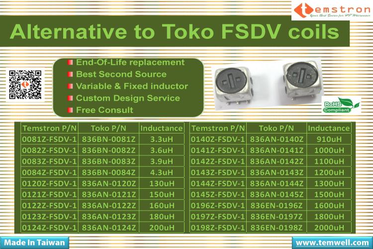 alternative to Toko FSDV inductor