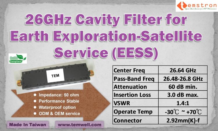 26GHz Cavity BPF for EESS datasheet