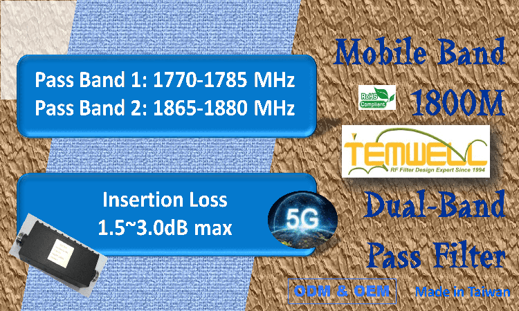 1800MHz Mobile Band Dual-Band Filter