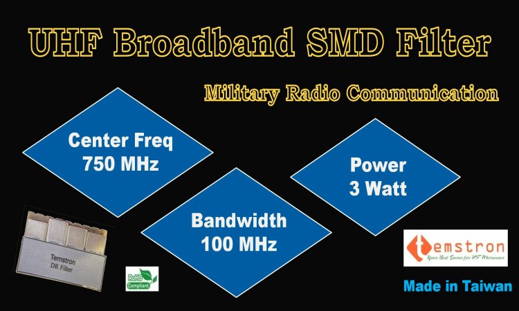 UHF 750M broadband SMD BPF