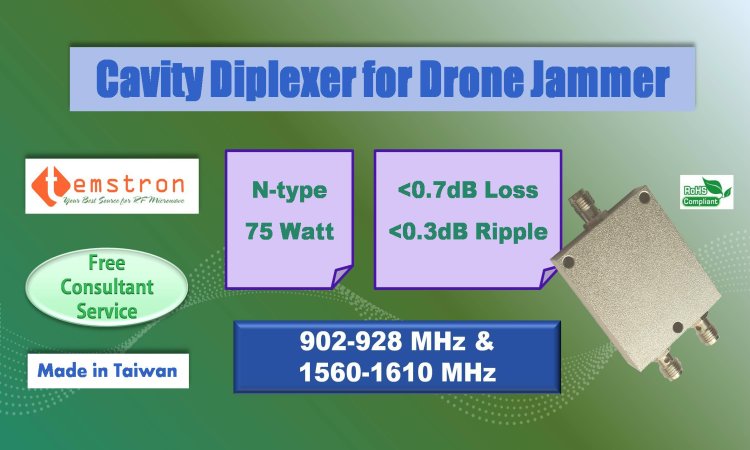 75W 900M 1.5G Cavity Diplexer for Anti-Drone