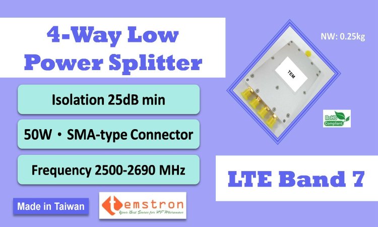LTE B7 4-way Power Splitter 2500-2690M