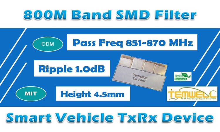 860MHz UHF SMD BPF