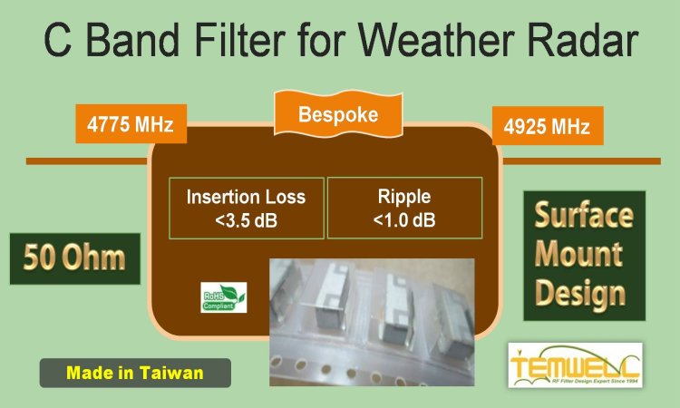 4850MHz C band SMD BPF