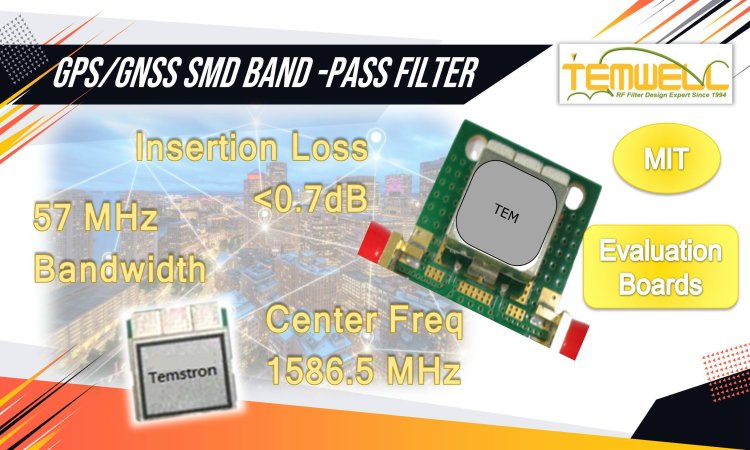 1586MHz SMD Bandpass Filter for GPS