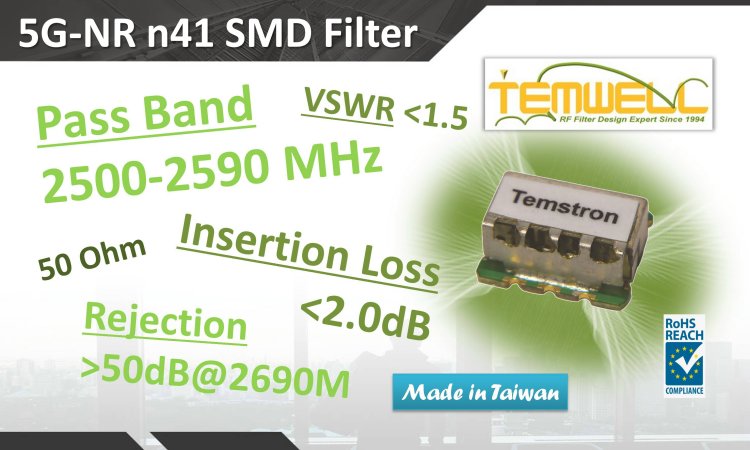 SMD Bandpass Filter for 5G-NR n41