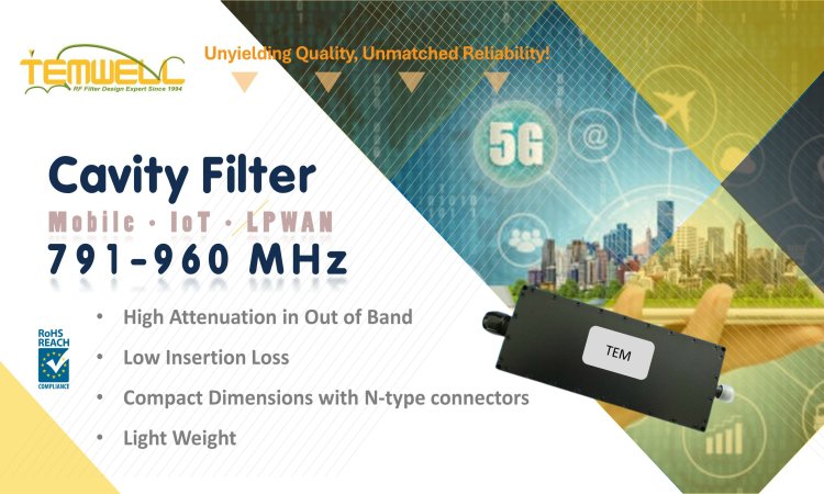 791-960MHz cavity filter for mobile IoT