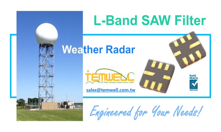 L-band 1295MHz SAW Filter for Weather Radar