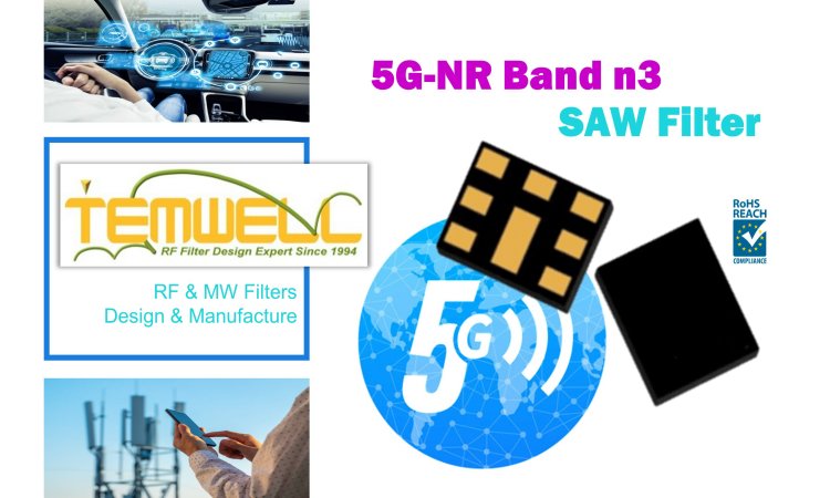 SAW filter for 5G-NR Band 3