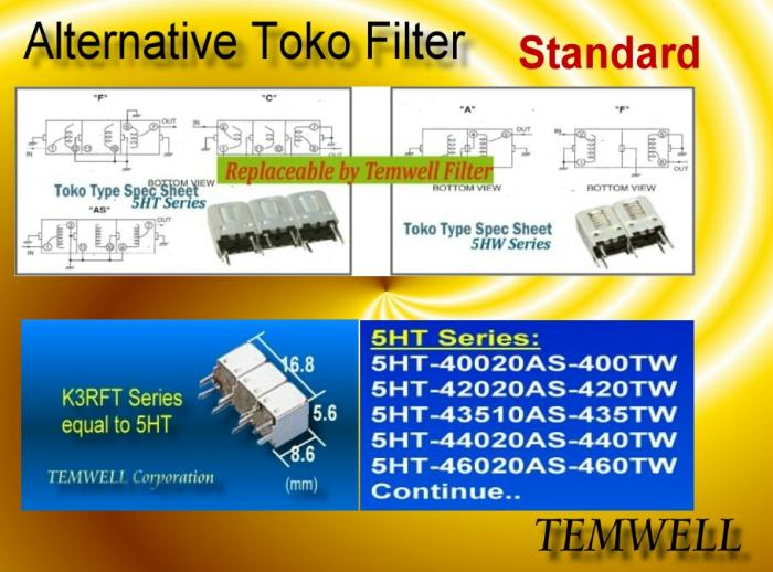 Filter Store: Standard K3R Filter for replaced Toko 5HT Filter