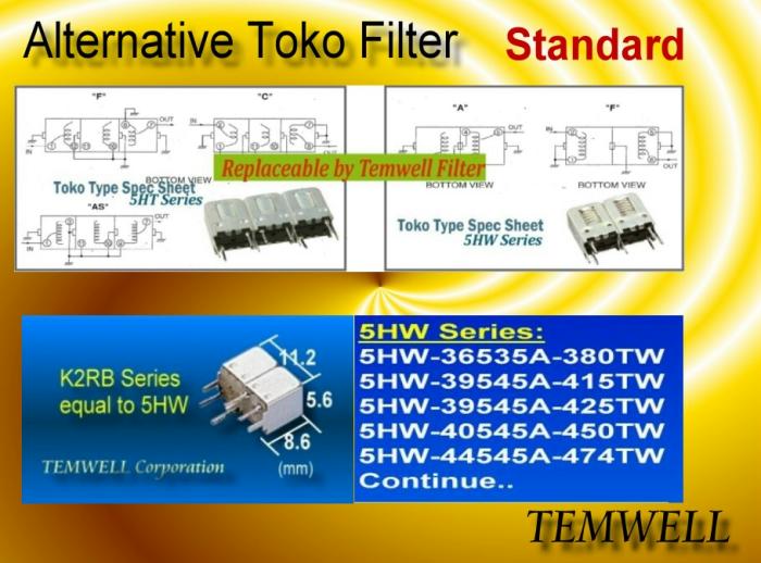 Filter Store: Standard K2R Filter for replaced Toko 5HW Filter