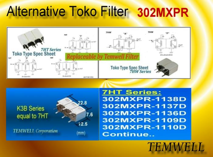 Filter Store: Standard K3 Filter for replaced Toko 7HT Filter