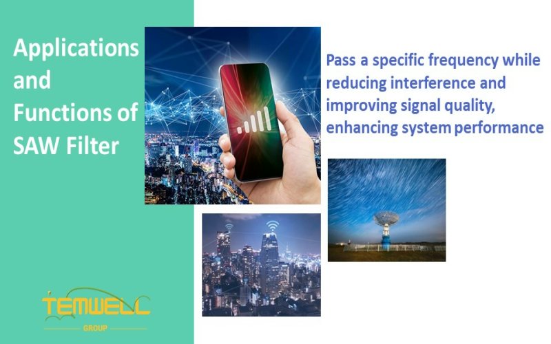 Temwell's saw filter functions are pass a specific frequency while reducing interference and improving signal quality, enhancing system performance