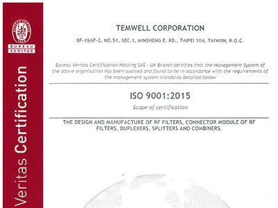 ISO9001:2015 Certificate