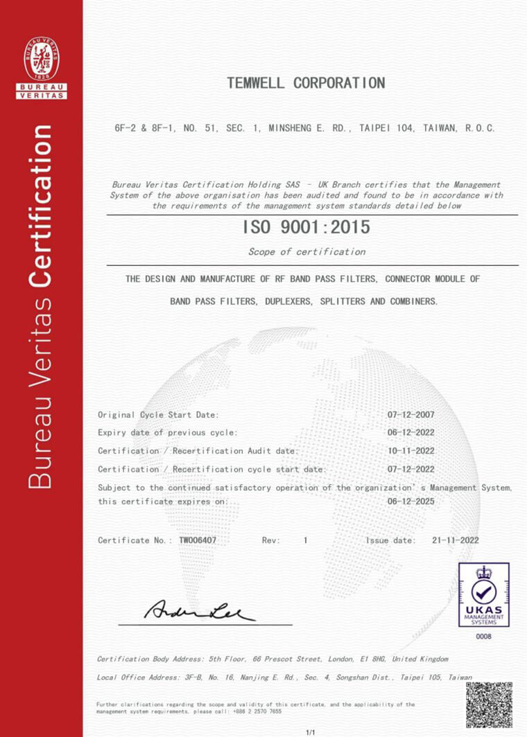 ISO9001-2015certificated(2022)