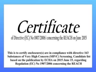 REACH Certificate