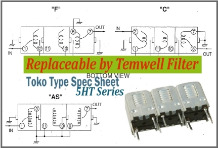 Temwell 5HT Series Toko Helical Filters Temwell 5HT Series Toko Helical Filters