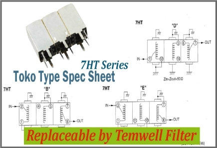 Temwell 7HT Series Toko Helical Filters Temwell 7HT Series Toko Helical Filters