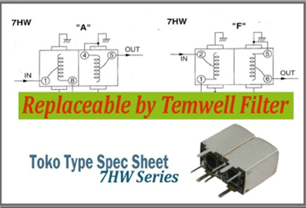 Temwell 7HW Series Toko Helical Filters