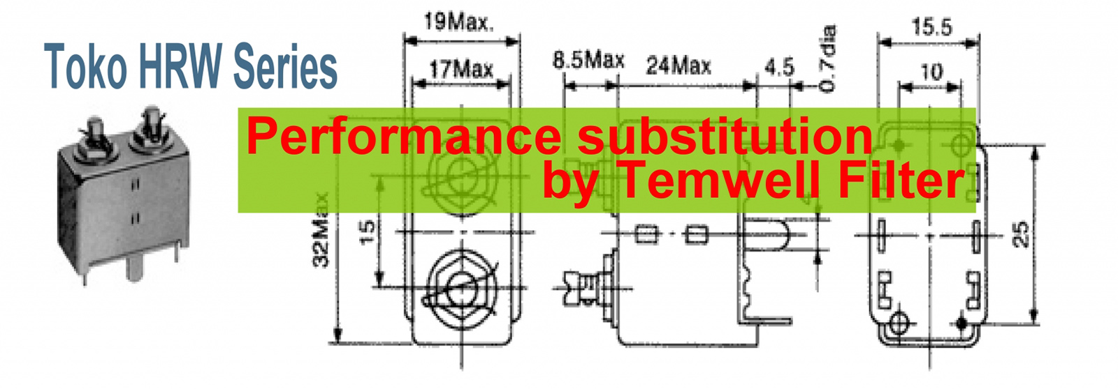 Temwell HRW Series Toko Helical Filters