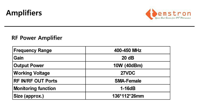 RF Power Amplifier by Temwell