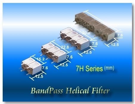 7H Series RF Bandpass Temwell Helical Filters 7H Series RF Bandpass Temwell Helical Filters